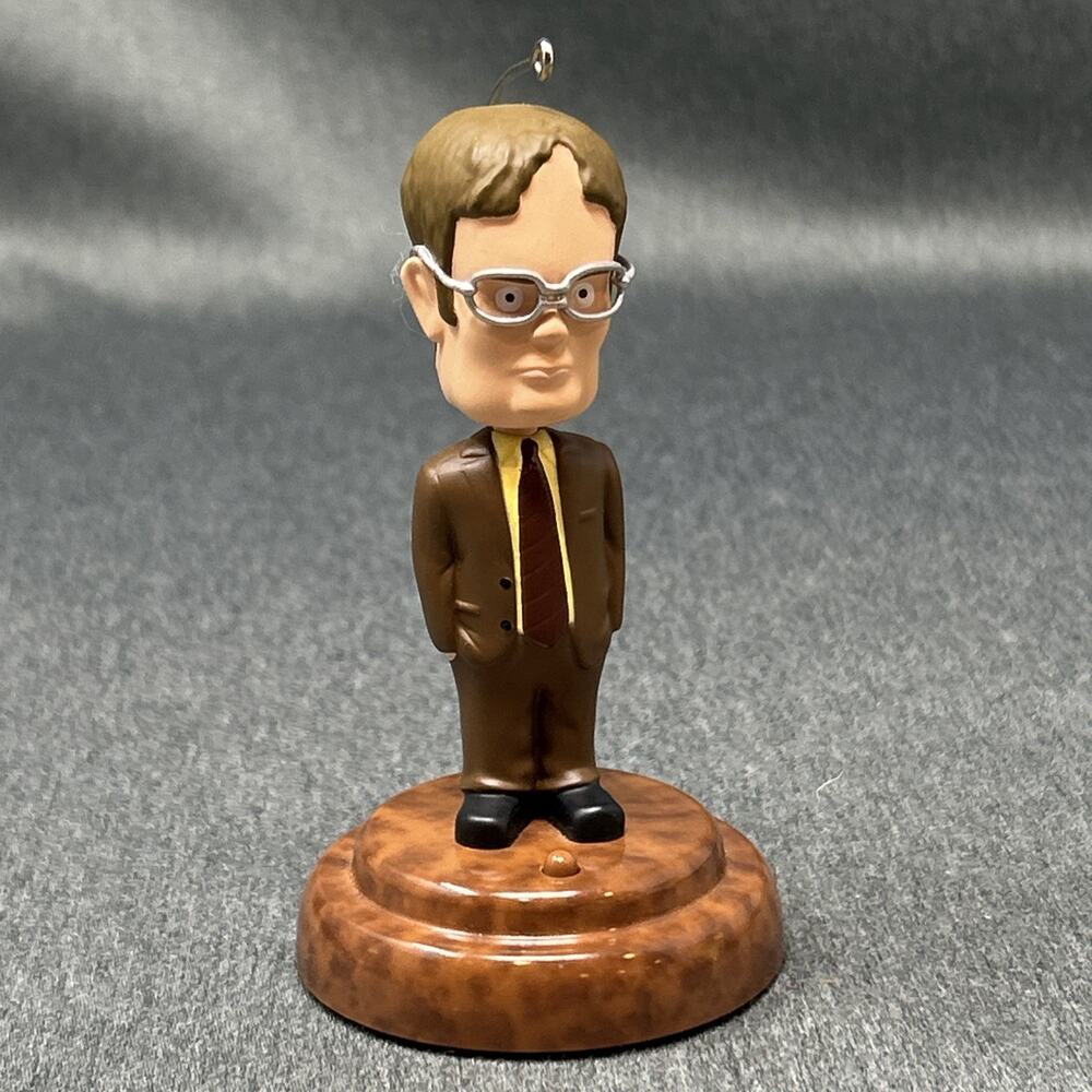 2010 Hallmark The Office Dwight Schrute Bobblehead Talking Magic Ornament TALKS
